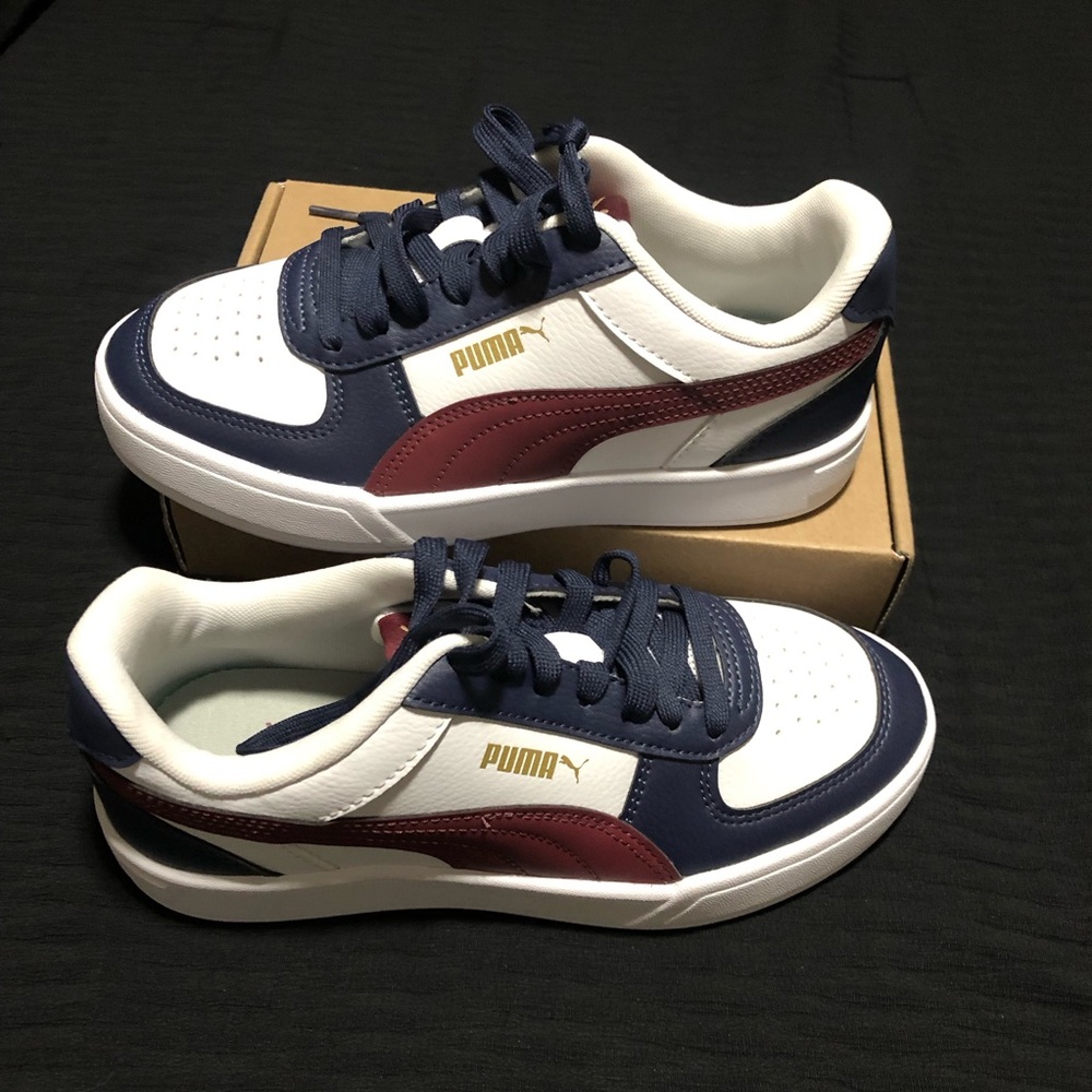 PUMA Unisex Kids Athletic Sneakers, Size 4.5, .White Navy, 11C Model 306317-51